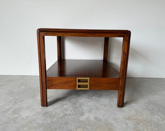 Vintage Universal Furniture Side Table Top Drawer Bottom Shelf Two Vintage Universal Furniture Side Table Top Drawer Bottom Shelf Two