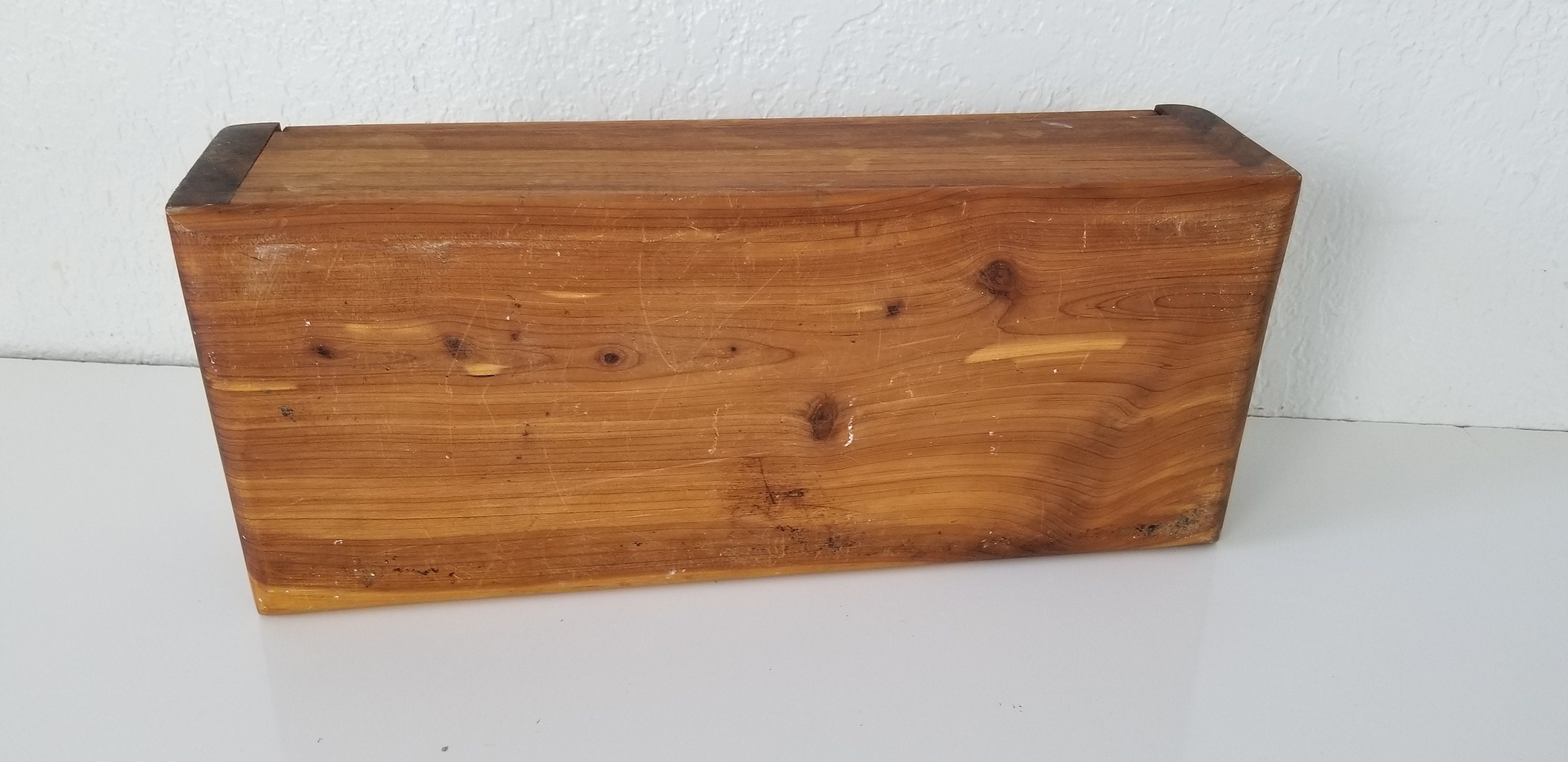 Midcentury Rectangular Wood Box . Etsy