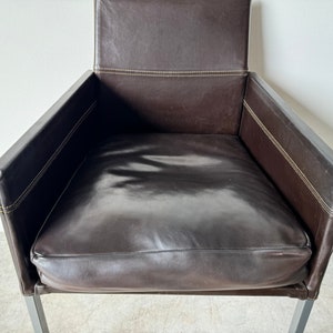 Karl-Friedrich Förster Brown Leather Texas Desk / Accent Chair image 8