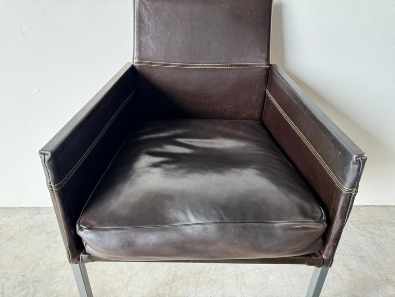 Karl-Friedrich Förster Brown Leather Texas Desk / Accent Chair image 8