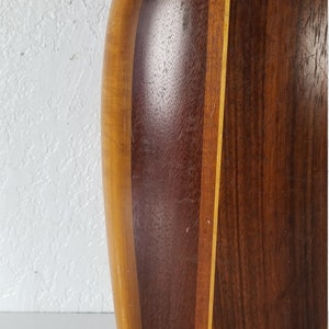La Montagna Mid-Century Art Turned Wood Vase . image 2