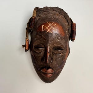 Vintage Hand-Carved African Tribal Mask