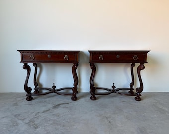 Vintage Hickory Chair Cherry Wood One-Drawer Nightstands – A Pair