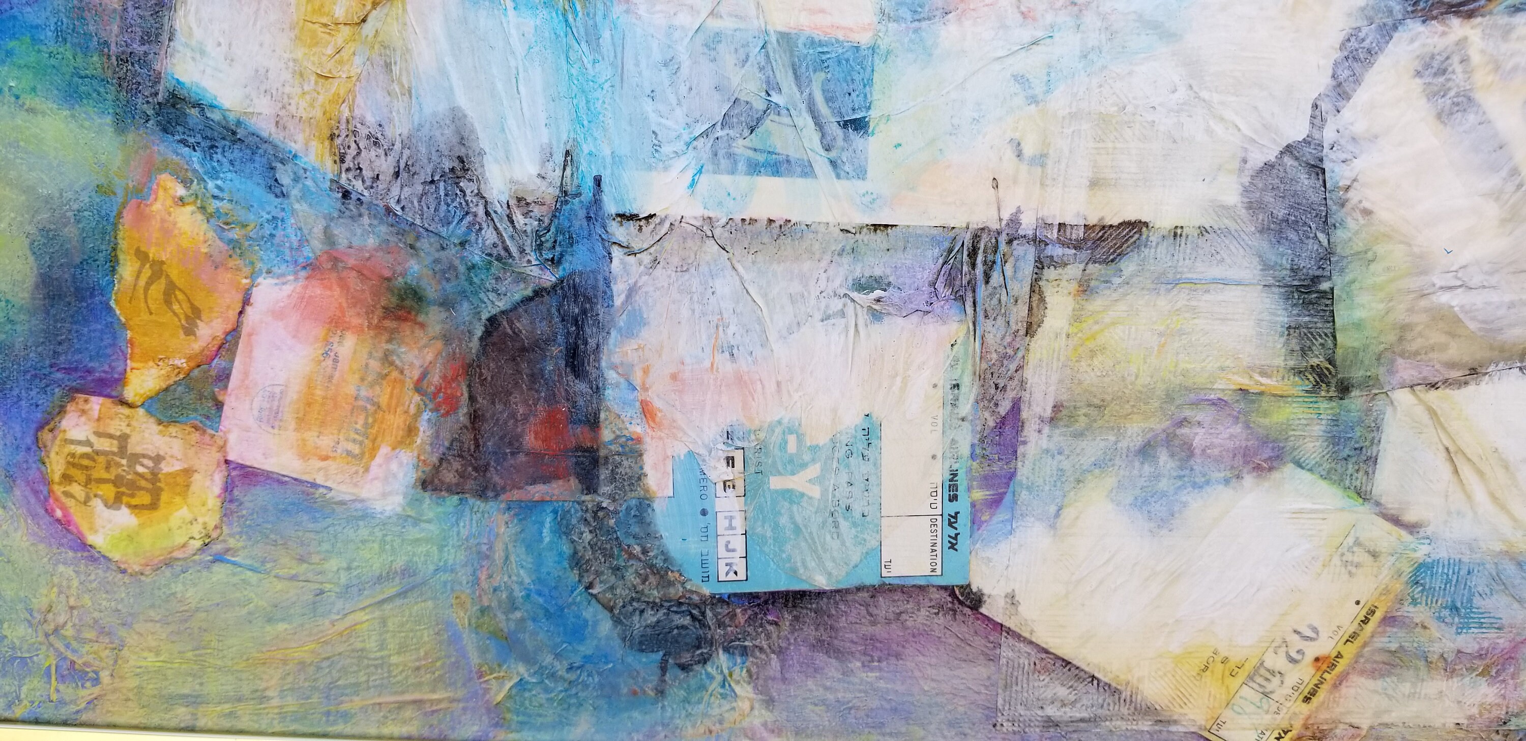 1970's Abstract Mixed Media Collage Art Painting By Ruth Etsy