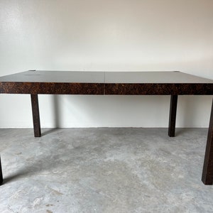 Vintage Parsons Style Faux Tortoise Shell Finish Rectangular Dining Table By Drexel image 2