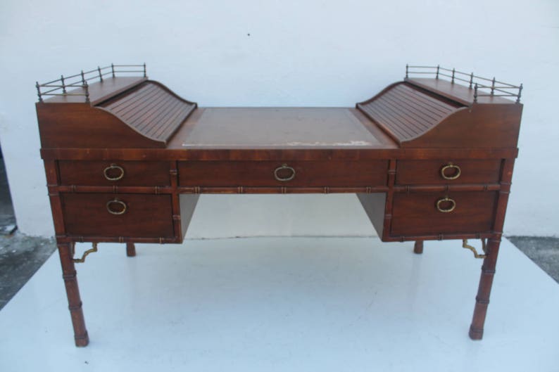 Heritage Faux Bamboo George Washington Style Writing Desk Etsy