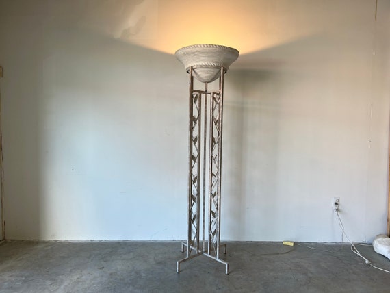 Metal torchiere floor lamp online