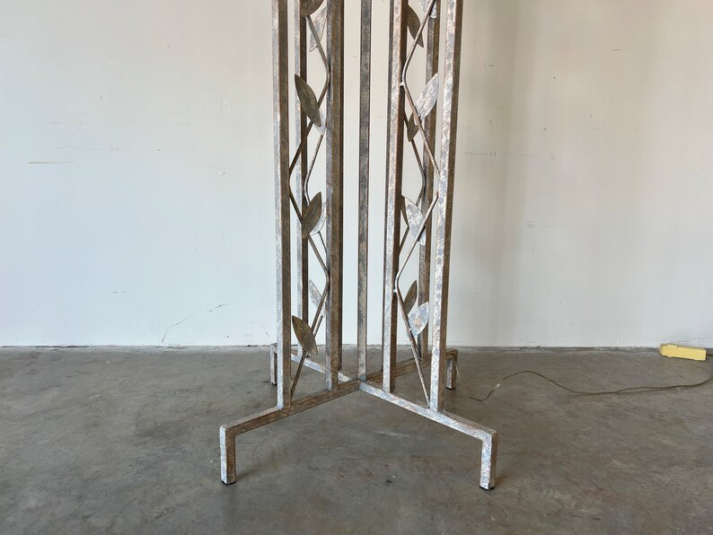 1980's Postmodern Style Sculptural Metal and Plaster Torchiere Floor Lamp image 5