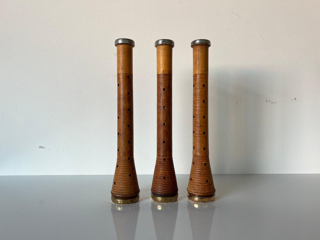 Vintage Industrial Decor Wood Thread Spool Spindle Set of 3 - Etsy