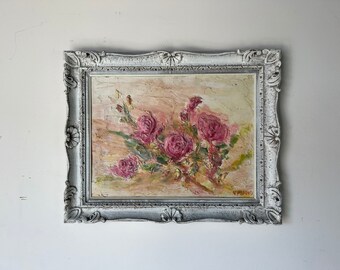 70's V Muoio Heavy Impasto Impressionist Still Life Painting