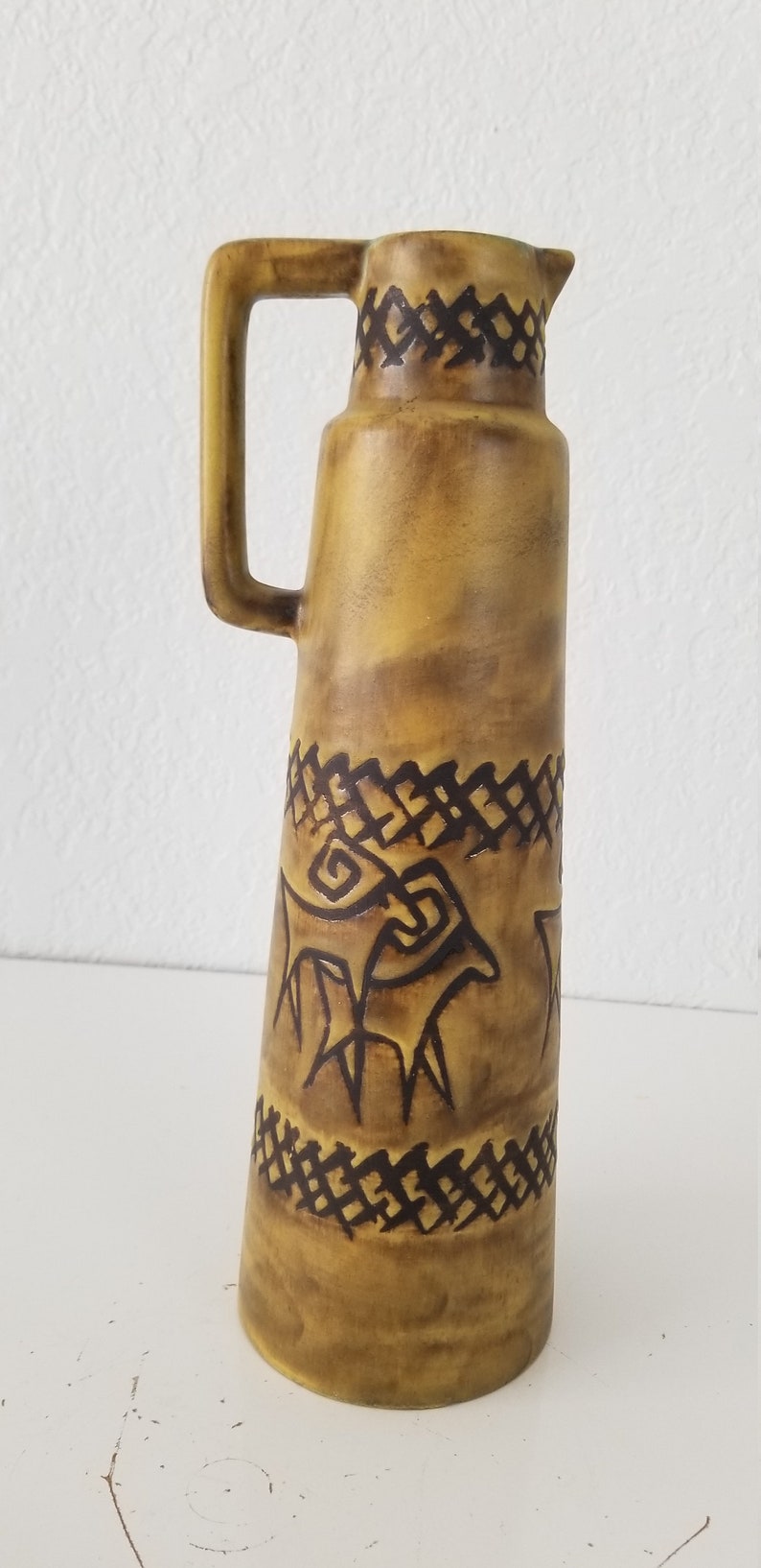 Mid-Century West Germany Decorative Ceramic Jug / Vase . image 2