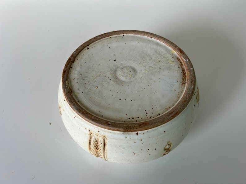 Vintage Organic Speckled Glazed Pottery Bowl image 8