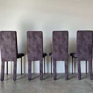 Postmodern Italian Design Upholstered Dining Chairs Set of 4 image 9