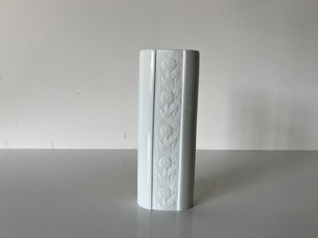 Vintage Rosenthal Studiolinie Vase by Björn Wiinblad White Bisque