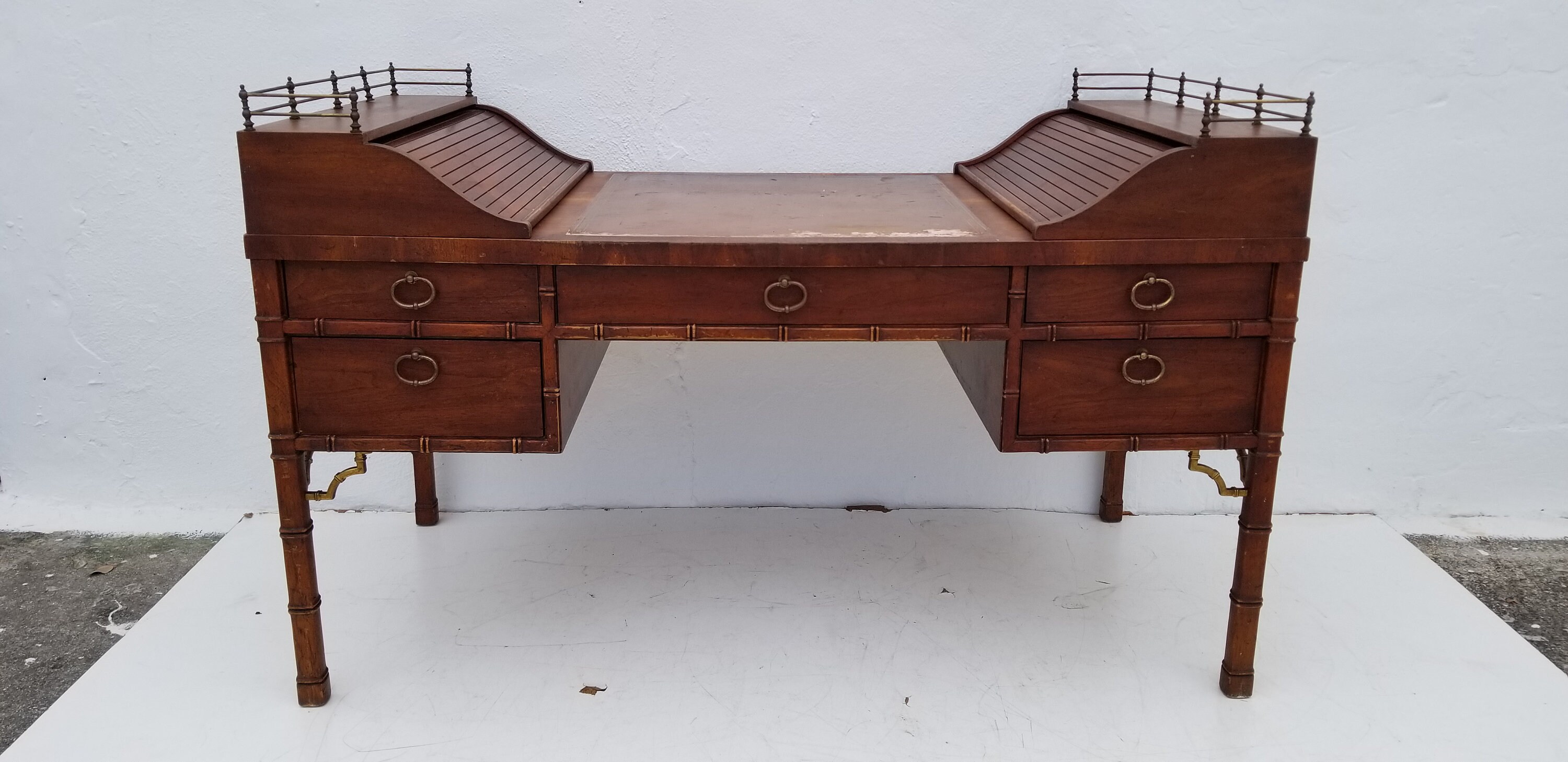 Heritage Faux Bamboo Writing Desk