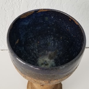 1970s Mid-Century Art Studio Pottery Pedestal Bowl image 5