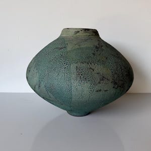 1984 Vintage Signed Raku Studio Pottery Vase