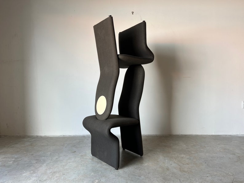 Jan Ekselius Style Postmodern Accent/ Dining Chairs by Roger Rougier a Pair image 2