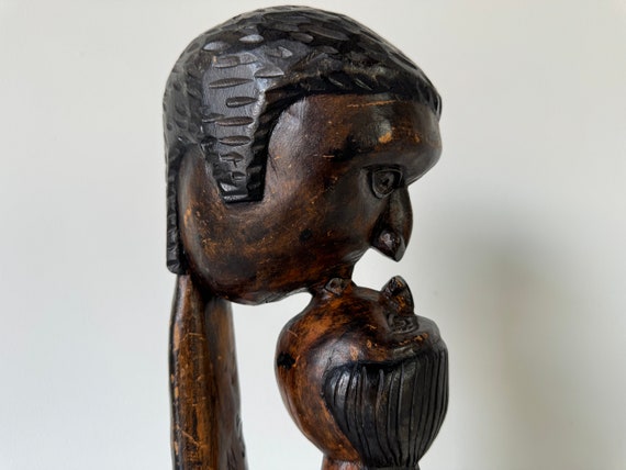 1950s-1960s アフリカ ウォールアート 木彫り Vintage Primitive African - Style Hand Carved Wood Art