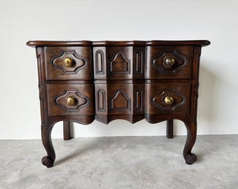 Vintage French Provincial Louis XV-Style Two-Drawer Bachelor Chest by Baker Furniture