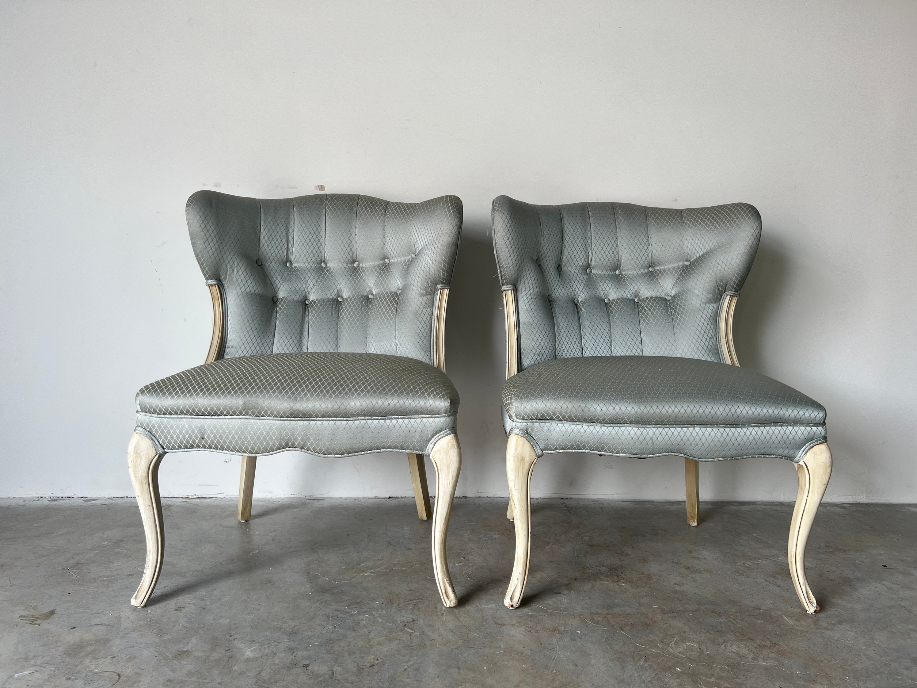 Hollywood Regency Wingback Accent Chairs a Pair -  Finland