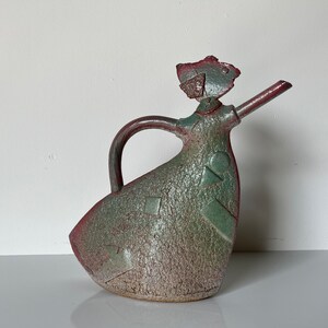 80&#39;s Modernist Art Pottery Sculpture, Signed