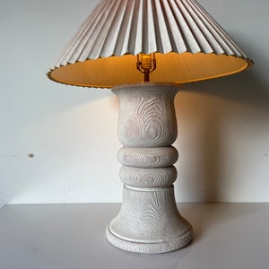 1980's Vintage Faux Bois Plaster Table Lamp image 4