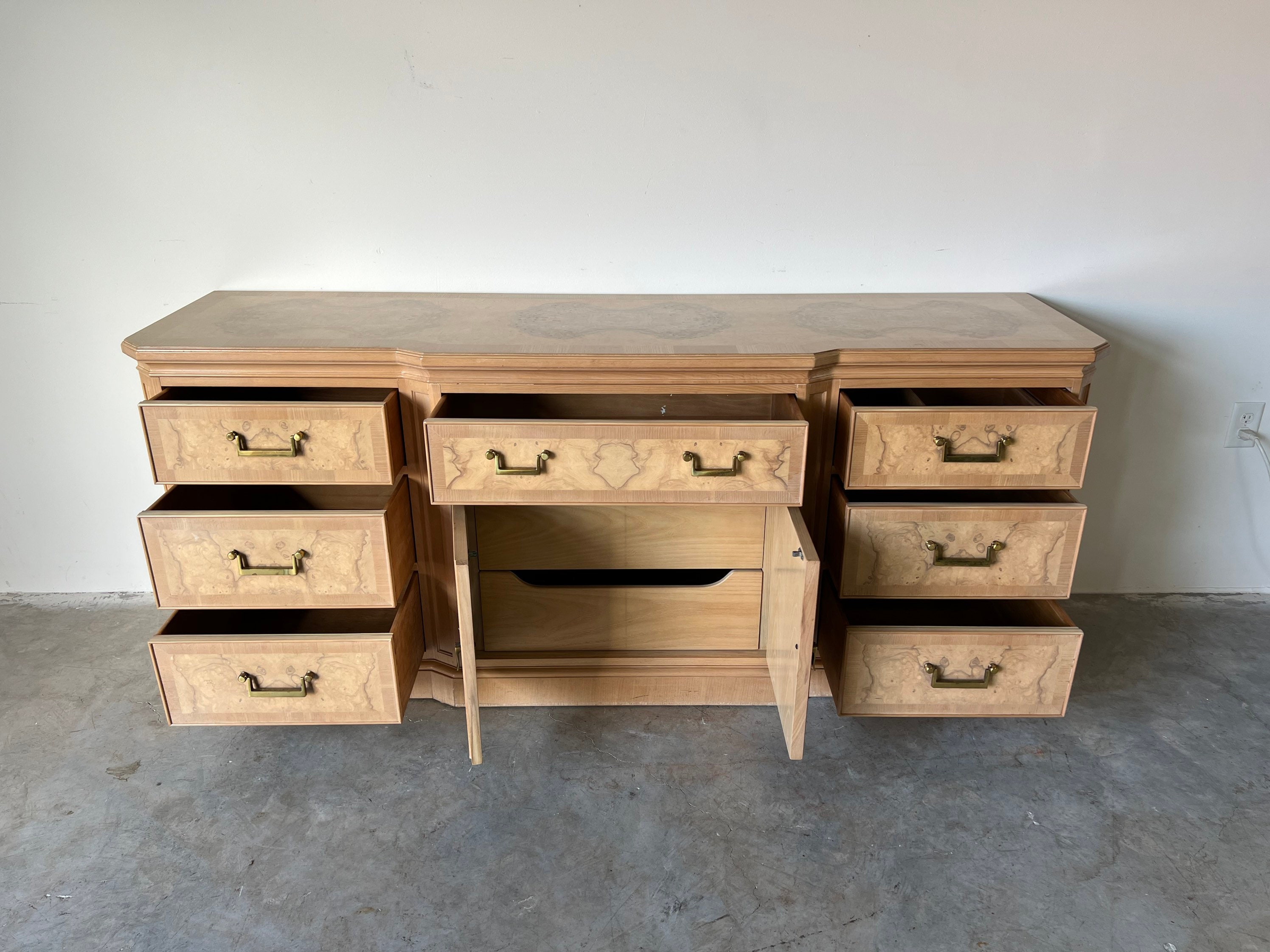 Antique burl wood deals dresser