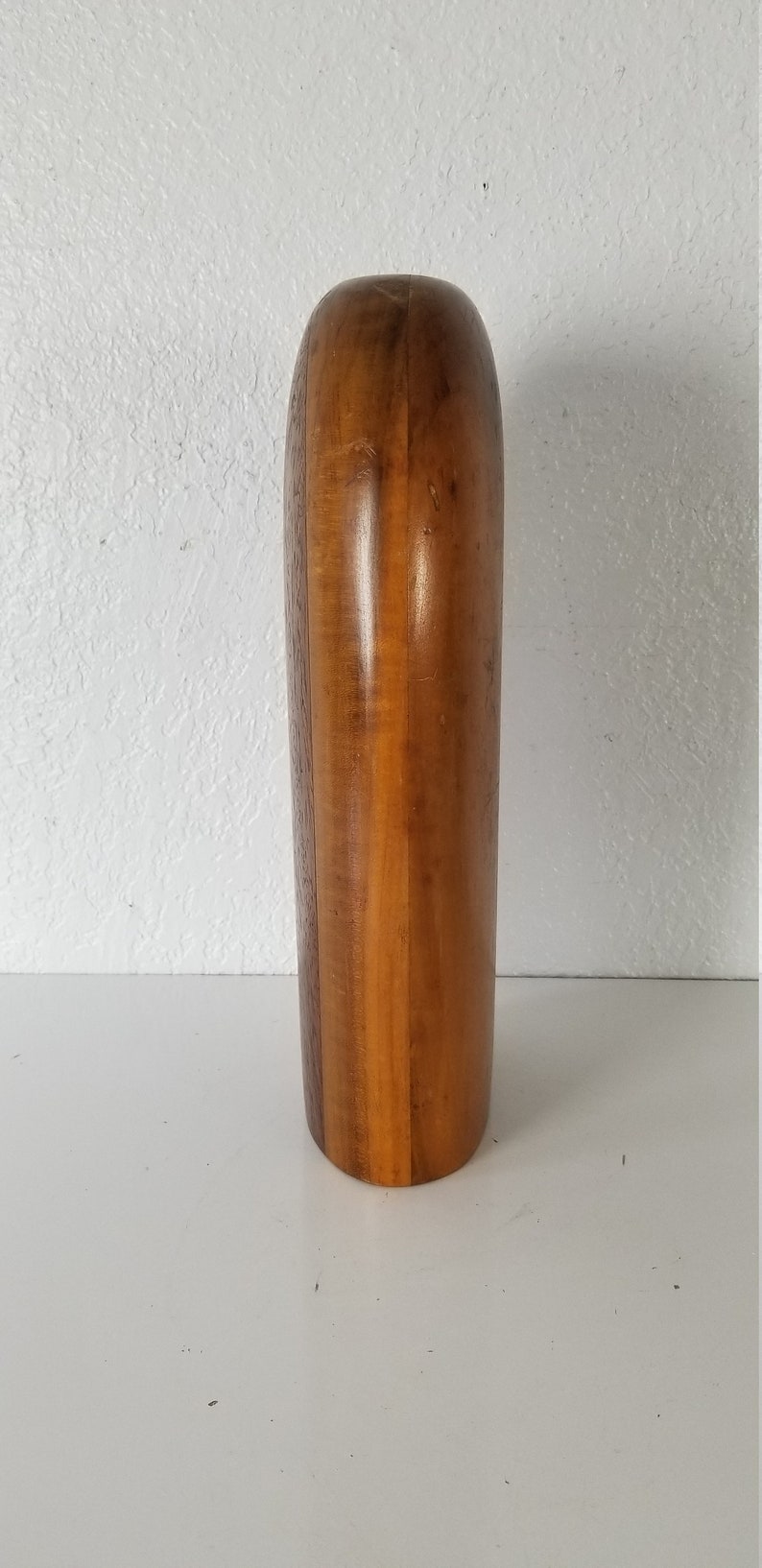 La Montagna Mid-Century Art Turned Wood Vase . image 4