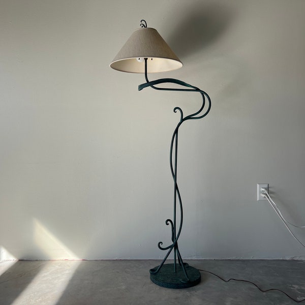 Vintage Chapman Sculptural Wrought Iron Floor Lamp