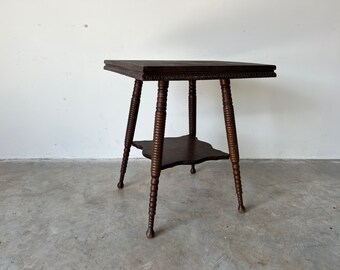 1900s Antique Parlor Accent Table Side Table