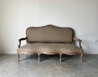 French Cerused Wood Louis XV - Style Sofa