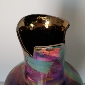 Vintage Abstract Hand Painted Ceramic Vase. image 5