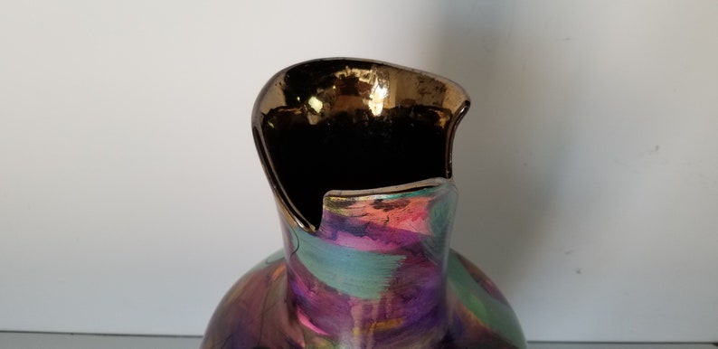 Vintage Abstract Hand Painted Ceramic Vase. image 5