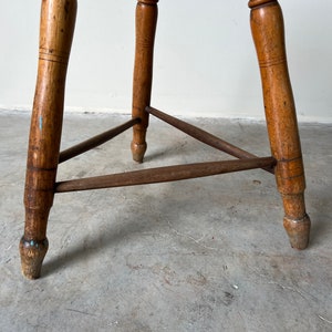 Vintage French Country Style Three Legged Stool image 4
