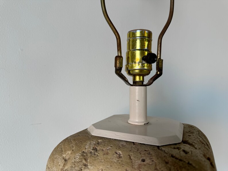 Vintage Samuel Marx Style Coral Stone Table Lamp image 6