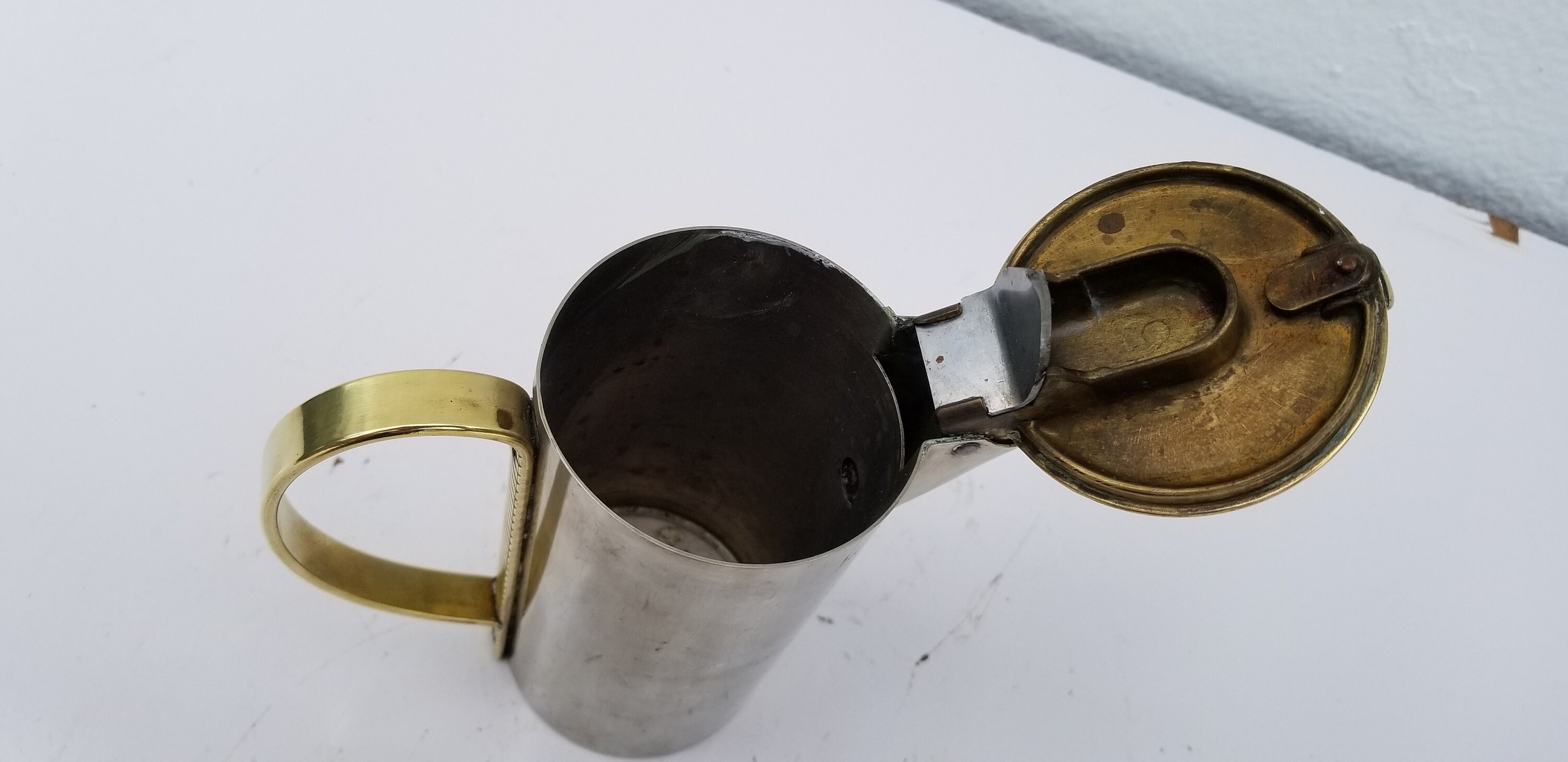 1930's Vintage Nickel Plated Brass Art Deco Pitcher . Etsy