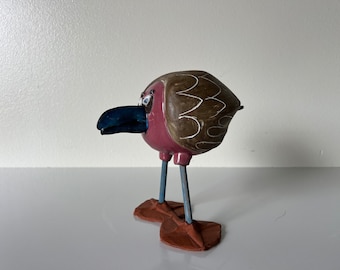 Susan Davis  Whimsical Art Pottery Bird Sculpture