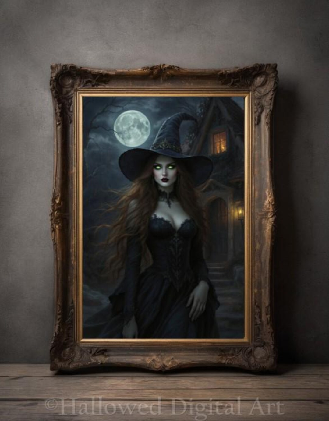 Gothic Witch Art Print | Halloween Artwork | Witchy Gift | Fantasy Wall ...