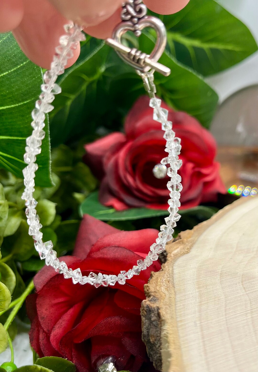 Brilliant Herkimer Diamond Bracelet Etsy