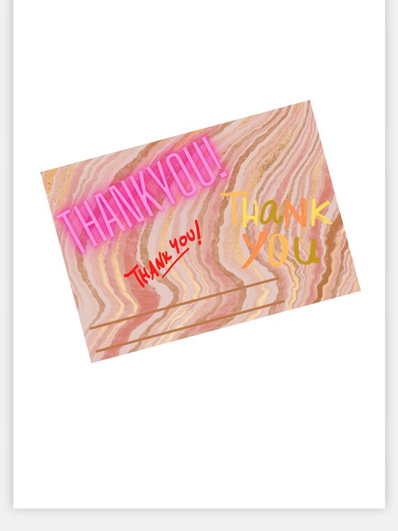 Printable Thank You Card Thankyou Print Card Thankyou Note - Etsy