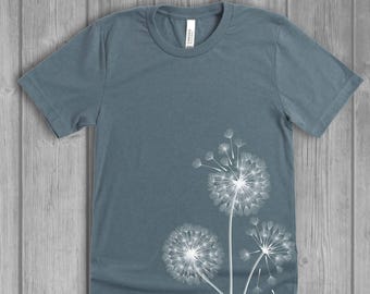 Graphic Tees for Women, Dandelion Shirt, Ladies Tshirts: Bella Tshirt, Relaxed Fit Comfy Tee