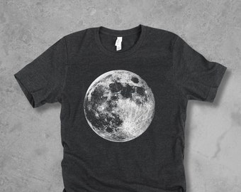 Moon Shirt, Full Moon Graphic Tees for Women, Celestial
