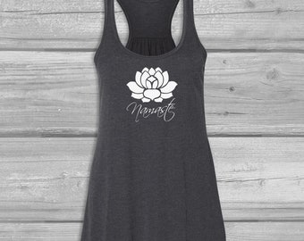 Lotus Tank Tops for Women, Namaste Tank, Yoga Tanks Women, Yoga Tops, Bella Flowy Tank, Soft, Relaxed