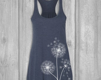 Tank Tops for Women, Dandelion Tank Top, Womens Tank Tops, Yoga Tank Tops, Soft Flowy Tanks