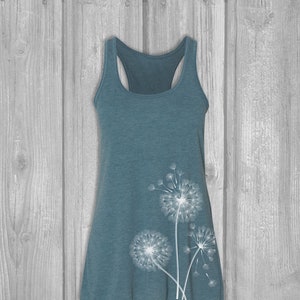 Tank Tops for Women, Dandelion Tank Top, Womens Tank Tops, Yoga Tank Tops, Soft Flowy Tanks