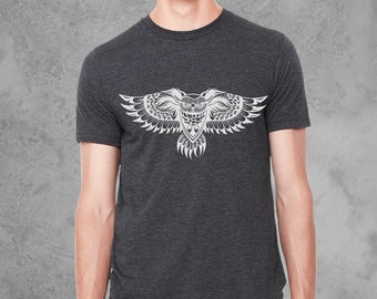 Owl Shirt for Men, Graphic Tees for Men, Mens Clothing, Owl Tshirts, Owl Gifts for Men