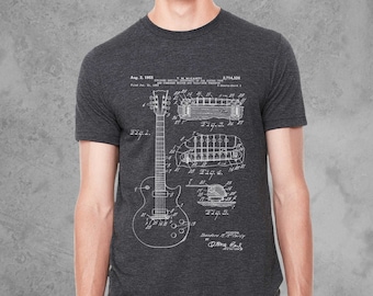 Guitar Shirt Gifts for Men, Graphic Tees for Men, Mens Clothing, Bella Triblend T Shirt