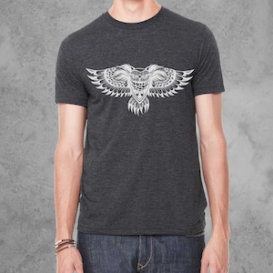 Owl Shirt for Men, Graphic Tees for Men, Mens Clothing, Owl Tshirts, Owl Gifts for Men