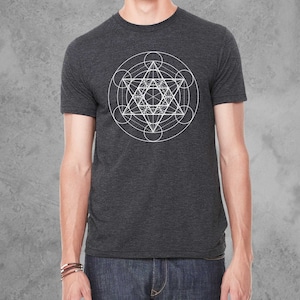 Sacred Geometry Shirt, Graphic Tees for Men, Mens Tees Clothing, Metatrons Cube